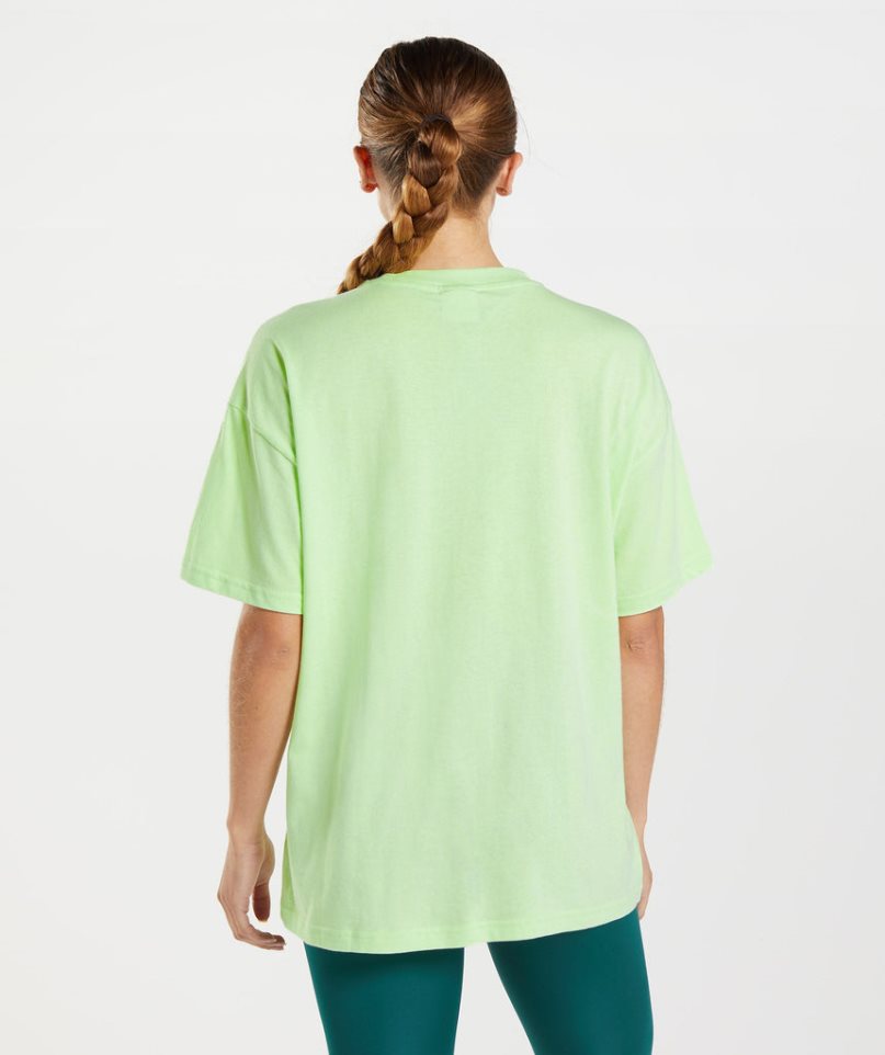 Women's Gymshark Training Oversized T-Shirts Light Green | CA A6571D